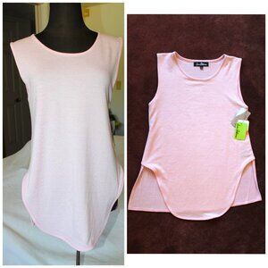 NWT Sam Edelman Pink Tank Top Size Small Asymmetrical Sleeveless Pull over